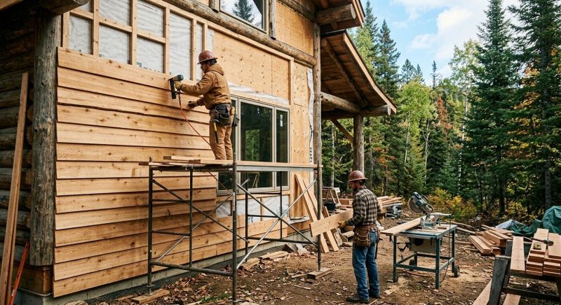 Cabin Siding Installation